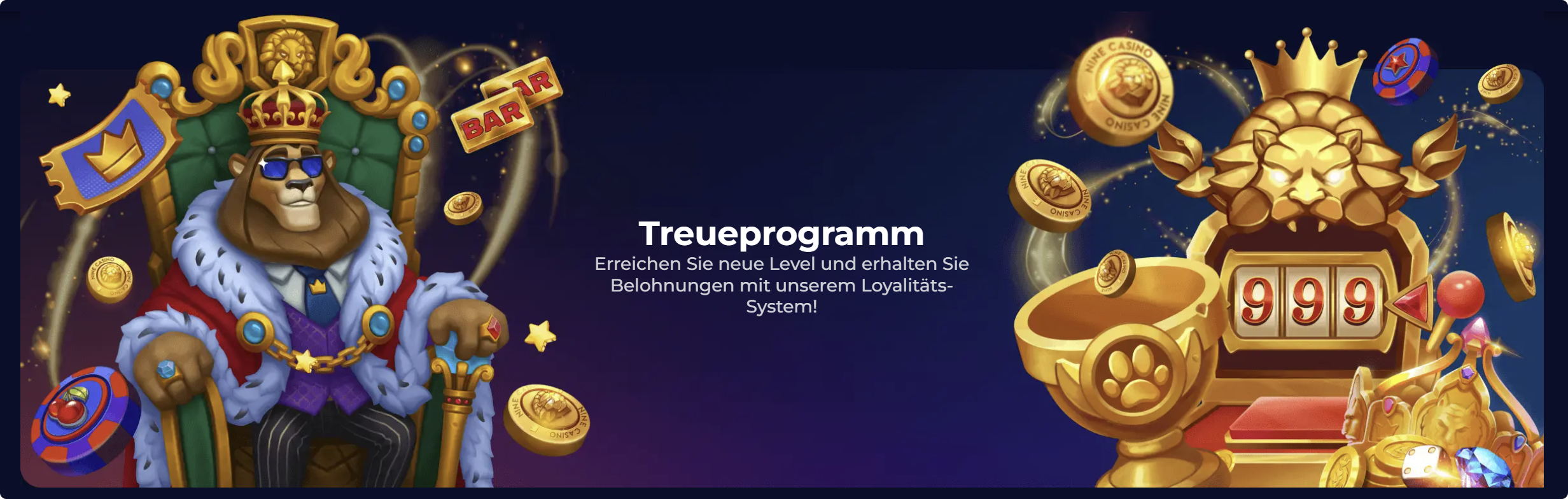 NineCasino Loyalty System VIP Program lojalnościowy
